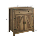 Meuble d'appoint Middlebrook 30 pouces, style porte de grange rustique