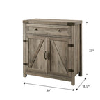 Meuble d'appoint Middlebrook 30 pouces, style porte de grange rustique