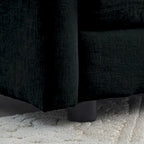 Canapé sectionnel modulable en L 5 places avec pouf, revêtement en chenille