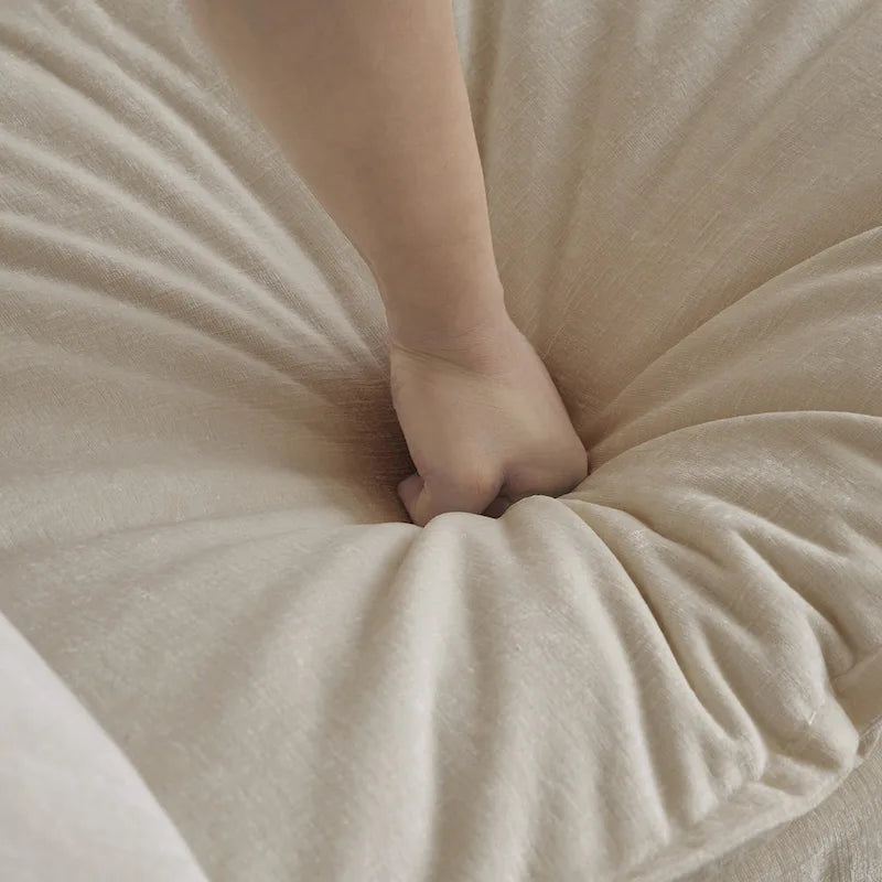 Canapé sectionnel modulable en L 5 places avec pouf, revêtement en chenille