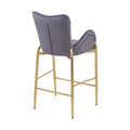 Christopher Knight Home - Jasars Modern Upholstered Velvet Counter Stool with Metal Frame