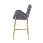 Christopher Knight Home - Tabouret de comptoir moderne en velours rembourré Jasars avec structure en métal