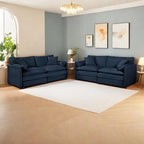 Ensemble de canapés 2 places en chenille « Cloud » de 192 cm avec assise profonde et 4 oreillers