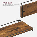 Lot de 2 étagères d'angle murales - 39,9 P x 14 l x 4,1 H cm