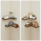 Lot de 2 étagères d'angle murales - 39,9 P x 14 l x 4,1 H cm