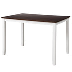 Ensemble de table et de chaises de cuisine de ferme avec patins antidérapants et chaises à dossier en X pour la cuisine