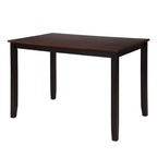 Ensemble de table et de chaises de cuisine de ferme avec patins antidérapants et chaises à dossier en X pour la cuisine