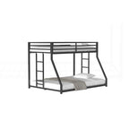 Lit superposé en métal blanc robuste pour enfants et adultes avec de multiples dispositifs de sécurité