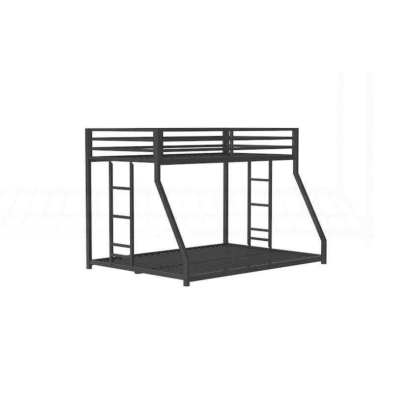 Lit superposé en métal blanc robuste pour enfants et adultes avec de multiples dispositifs de sécurité