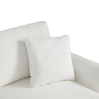 Canapé d'angle en chenille en forme de L avec méridienne et 2 oreillers