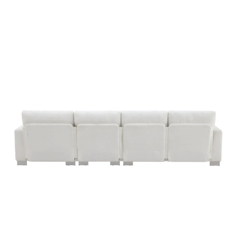Canapé d'angle en chenille en forme de L avec méridienne et 2 oreillers