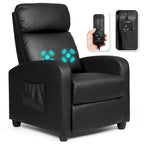 Fauteuil inclinable de massage Gymax, canapé simple, siège rembourré avec repose-pieds