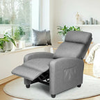 Fauteuil inclinable de massage Gymax, canapé simple, siège rembourré avec repose-pieds