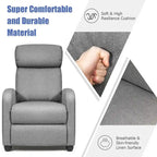 Fauteuil inclinable de massage Gymax, canapé simple, siège rembourré avec repose-pieds