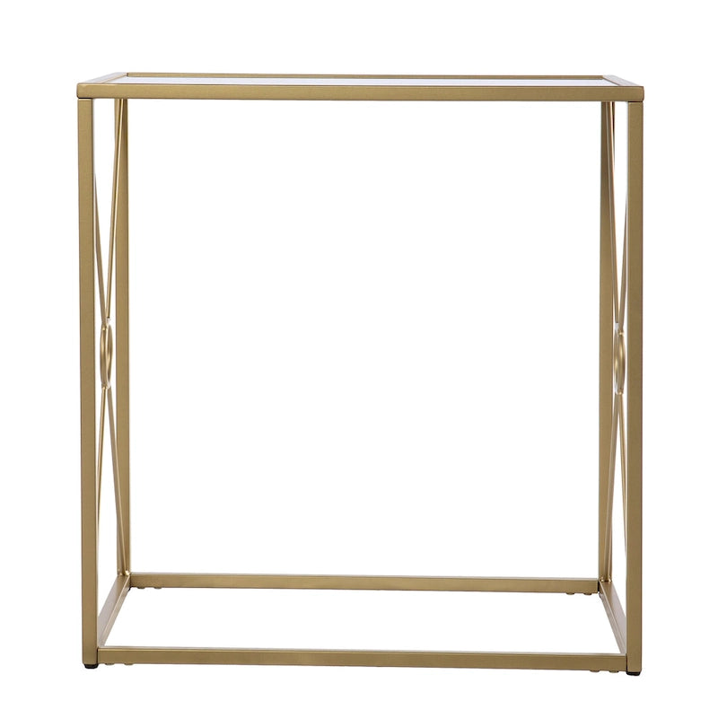 Table d'appoint en métal doré de style transitionnel Lanfranco de SEI Furniture