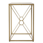 Table d'appoint en métal doré de style transitionnel Lanfranco de SEI Furniture