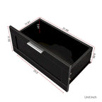 Meuble TV minimaliste moderne noir, meuble de rangement, 3 tiroirs, pour téléviseur 80 pouces - 41 x 180 x 53 cm