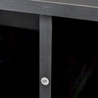 Meuble TV minimaliste moderne noir, meuble de rangement, 3 tiroirs, pour téléviseur 80 pouces - 41 x 180 x 53 cm