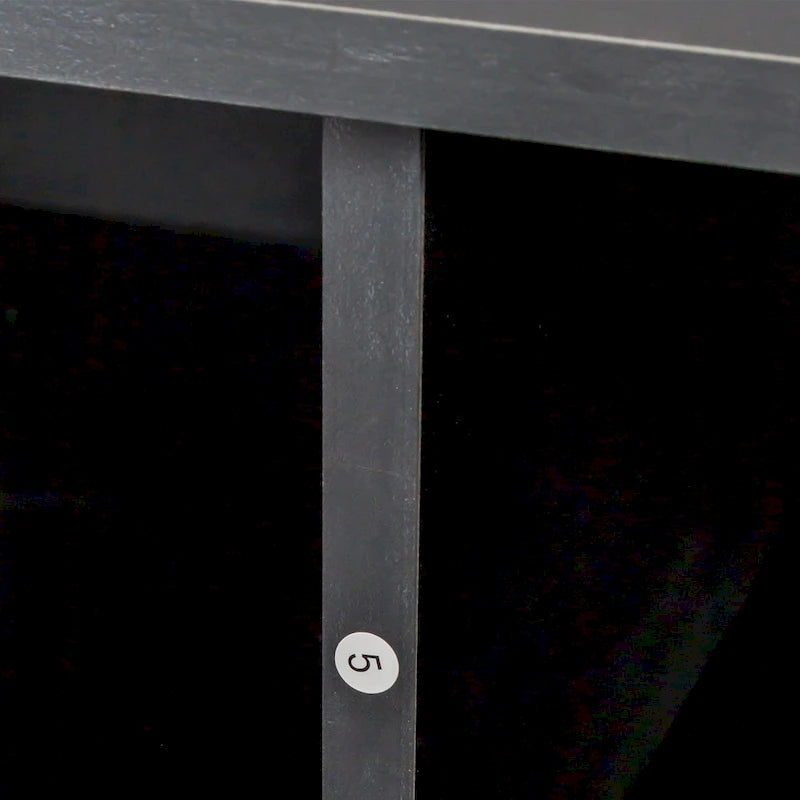 Meuble TV minimaliste moderne noir, meuble de rangement, 3 tiroirs, pour téléviseur 80 pouces - 41 x 180 x 53 cm