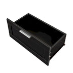 Meuble TV minimaliste moderne noir, meuble de rangement, 3 tiroirs, pour téléviseur 80 pouces - 41 x 180 x 53 cm