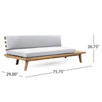 Ensemble sectionnel 4 pièces en bois en V minimaliste Eulah par Christopher Knight Home