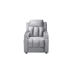 Fauteuil inclinable de luxe pour enfants avec repose-pieds, appuie-tête et 2 porte-gobelets, en microfibre, pour les enfants de 3 ans et plus