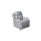Fauteuil inclinable de luxe pour enfants avec repose-pieds, appuie-tête et 2 porte-gobelets, en microfibre, pour les enfants de 3 ans et plus
