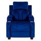 Fauteuil inclinable de luxe pour enfants avec repose-pieds, appuie-tête et 2 porte-gobelets, en microfibre, pour les enfants de 3 ans et plus