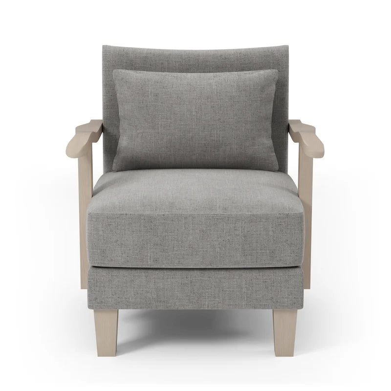Fauteuil d'appoint rembourré en tissu gris contemporain Perth par Furniture of America