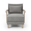 Fauteuil d'appoint rembourré en tissu gris contemporain Perth par Furniture of America