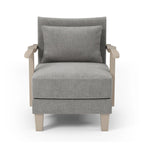 Fauteuil d'appoint rembourré en tissu gris contemporain Perth par Furniture of America