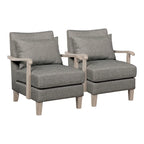 Fauteuil d'appoint rembourré en tissu gris contemporain Perth par Furniture of America