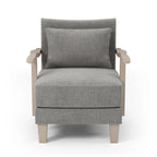 Fauteuil d'appoint rembourré en tissu gris contemporain Perth par Furniture of America