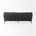 Canapé Cochrane II en cuir véritable marron - 82,0L x 33,0l x 32,3H