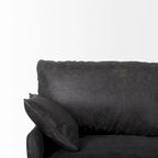 Canapé Cochrane II en cuir véritable marron - 82,0L x 33,0l x 32,3H