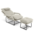 Fauteuil inclinable MCombo avec ottoman, fauteuils avec dossier réglable pour salon chambre, tissu Leathaire 4233