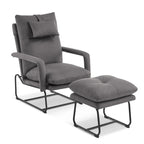 Fauteuil inclinable MCombo avec ottoman, fauteuils avec dossier réglable pour salon chambre, tissu Leathaire 4233