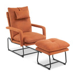Fauteuil inclinable MCombo avec ottoman, fauteuils avec dossier réglable pour salon chambre, tissu Leathaire 4233
