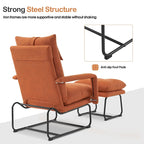 Fauteuil inclinable MCombo avec ottoman, fauteuils avec dossier réglable pour salon chambre, tissu Leathaire 4233