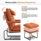 Fauteuil inclinable MCombo avec ottoman, fauteuils avec dossier réglable pour salon chambre, tissu Leathaire 4233