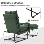Fauteuil inclinable MCombo avec ottoman, fauteuils avec dossier réglable pour salon chambre, tissu Leathaire 4233