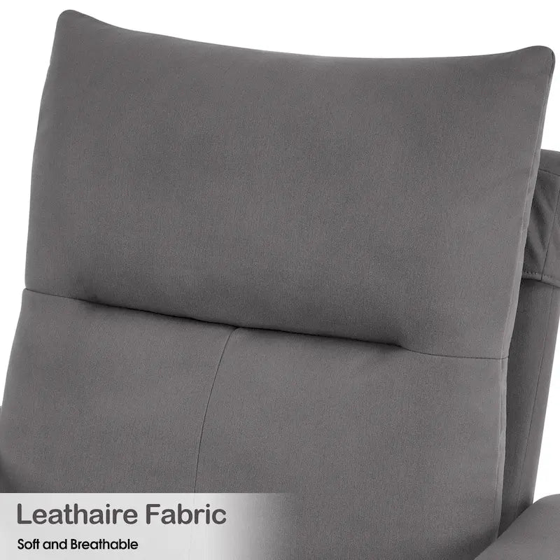 Fauteuil inclinable MCombo avec ottoman, fauteuils avec dossier réglable pour salon chambre, tissu Leathaire 4233