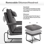 Fauteuil inclinable MCombo avec ottoman, fauteuils avec dossier réglable pour salon chambre, tissu Leathaire 4233