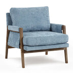 Fauteuil d'appoint décontracté en chenille, style moderne du milieu du siècle, 30 W