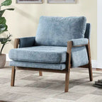 Fauteuil d'appoint décontracté en chenille, style moderne du milieu du siècle, 30 W