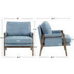 Fauteuil d'appoint décontracté en chenille, style moderne du milieu du siècle, 30 W