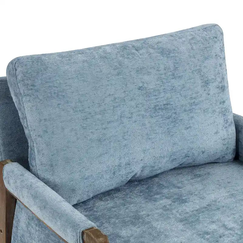 Fauteuil d'appoint décontracté en chenille, style moderne du milieu du siècle, 30 W