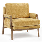 Fauteuil d'appoint décontracté en chenille, style moderne du milieu du siècle, 30 W