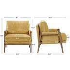 Fauteuil d'appoint décontracté en chenille, style moderne du milieu du siècle, 30 W