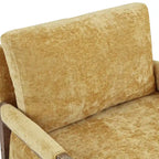 Fauteuil d'appoint décontracté en chenille, style moderne du milieu du siècle, 30 W
